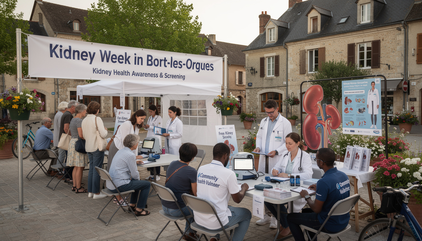 participez à la semaine du rein à bort-les-orgues, un événement dédié au dépistage et à la sensibilisation pour préserver votre santé rénale.