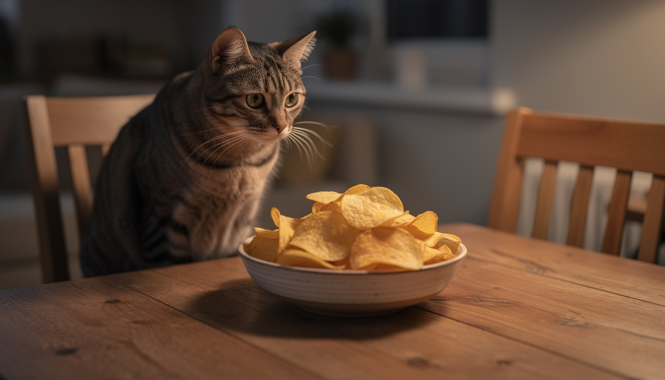 découvrez si les chips sont sans danger pour nos chats, leurs effets éventuels et quelles collations sont adaptées pour nos amis félins.